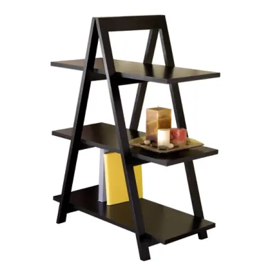 38.39" Aaron A Frame Shelf - Black - Winsome image {1}