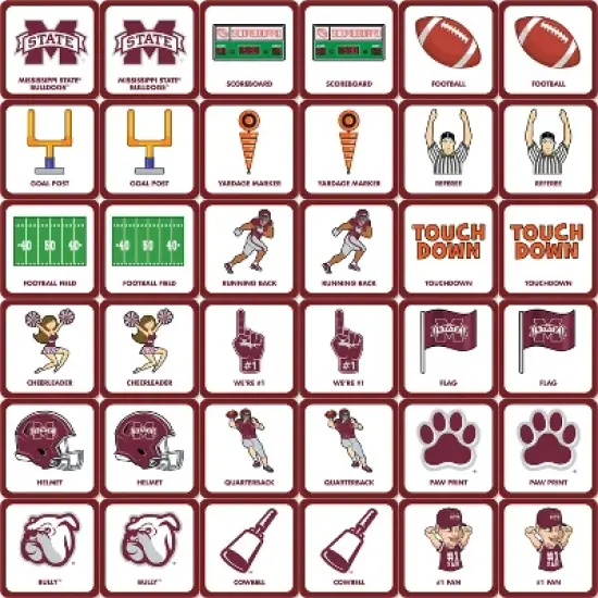 MasterPieces Officially Licensed NCAA Mississippi State Bulldogs Matching Game for Kids and Families image {2}