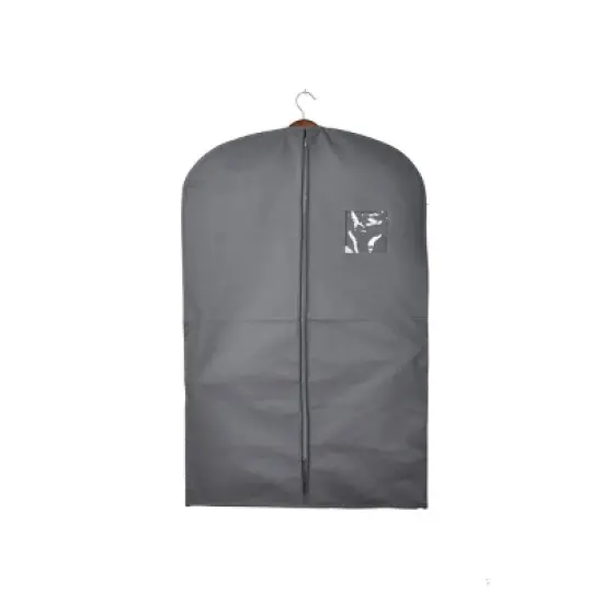 J&V TEXTILES 6pk Garment Bag for Clothes Storage Black and Beige image {4}