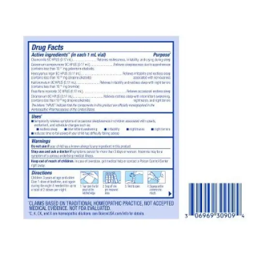 SleepCalm Kids by Boiron Homeopathic Medicine For Sleep Relief  -  15 Liquid Doses Liquid image {1}