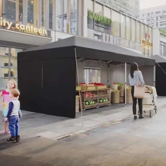 10'x 20' Pop up Canopy Tent with 210 D Oxford Fabric, Portable Instant Canopy with 4Pcs Sidewalls image {2}