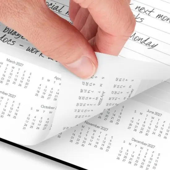 AT-A-GLANCE Plan. Write. Remember. 8.5" x 11" Daily Planner Poly Cover Black/Orange (70-6209-05-26) image {3}