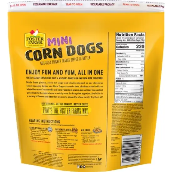 Foster Farms Mini Corn Dogs - Frozen - 29.3oz/40ct image {8}