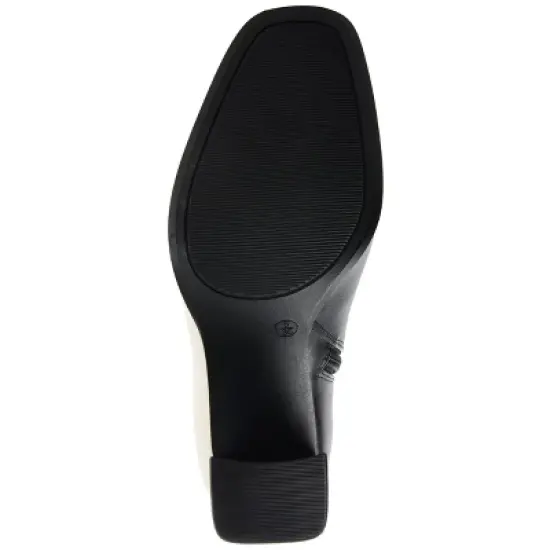 Journee Collection Womens January Tru Comfort Foam Inside Zip Stacked Heel Booties image {4}