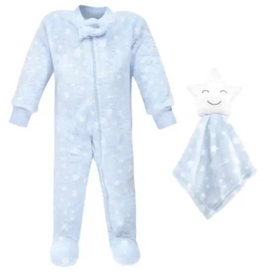 Hudson Baby Infant Boy Flannel Plush Sleep and Play and Security Toy, Boy Star image {3}