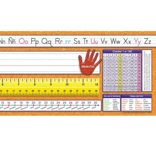 North Star Teacher Resources Traditional Manuscript Spanish Desk Plates, 19" x 5", Pack of 36 image {2}