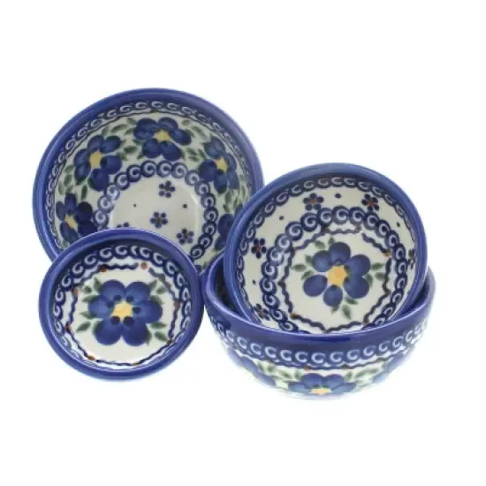 Blue Rose Polish Pottery 2080 Vena Measuring Bowls image {5}