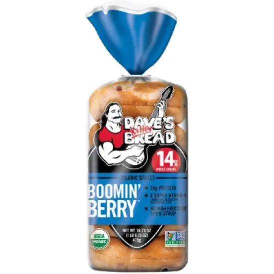 Dave's Killer Bread Organic Boomin Berry Bagels - 16.75oz/5ct image {16}