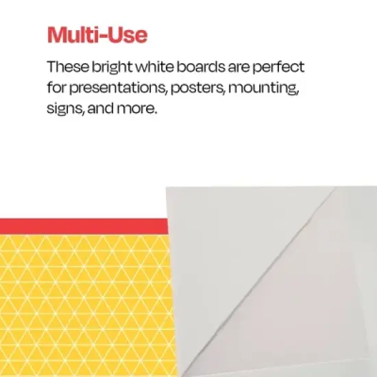 School Smart Railroad Board, 22 x 28 Inches, White, Pack of 25 image {5}