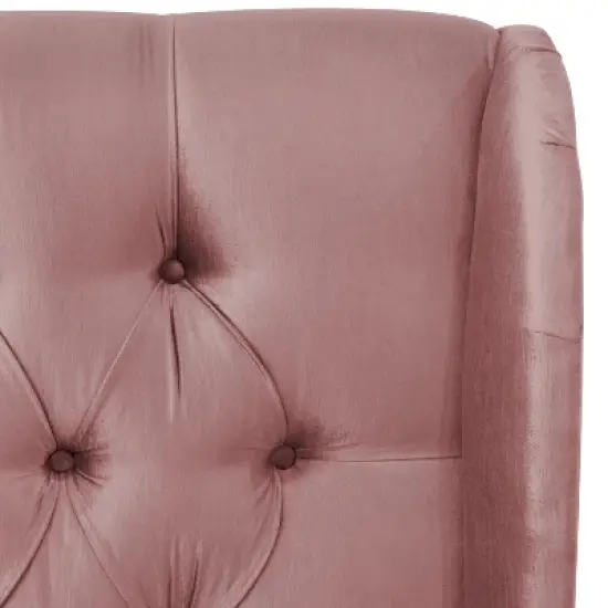 Tufted Velvet Upholstered Wingback Headboard - Skyline Furniture image {4}