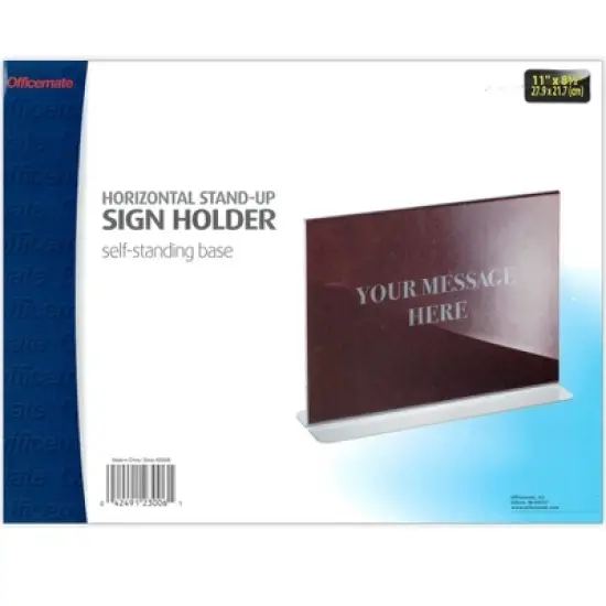 Officemate&reg; Upright Sign Holder, Horizontal image {1}