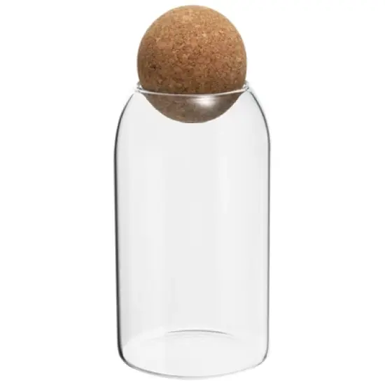 Unique Bargains Kitchen Food Glass Storage Container with Ball Cork image {7}