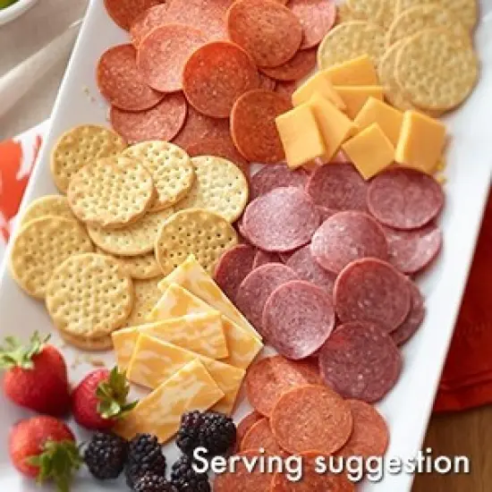 Hormel Gatherings Hard Salami, Pepperoni, Cheese & Crackers Charcuterie Party Tray - 28oz image {6}
