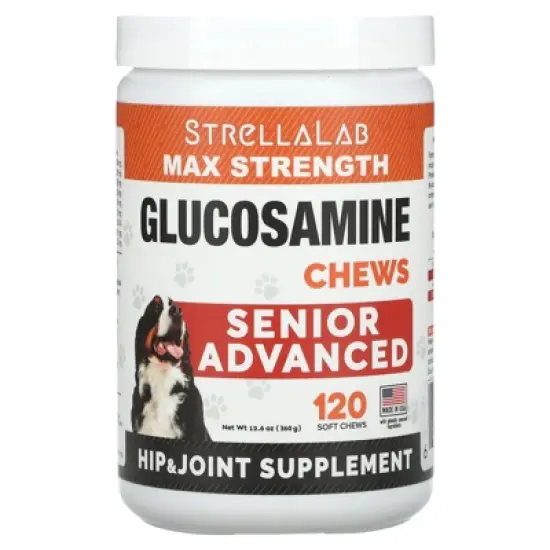 StrellaLab Max Strength Glucosamine Chews,  For Dogs, Senior Advanced, 120 Soft Chews 12.6 oz (360 g) image {4}