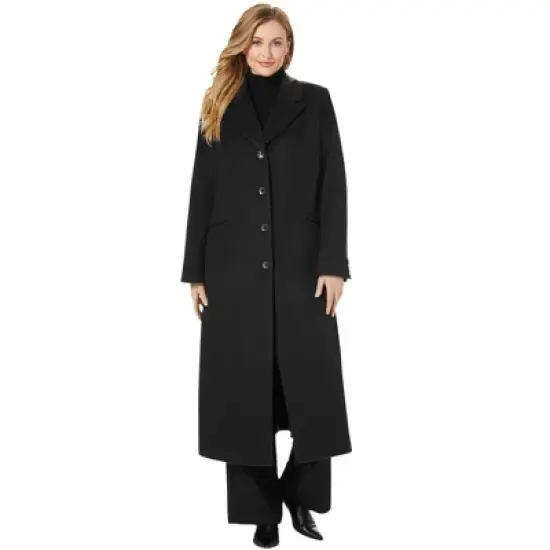 Jessica London Women&rsquo;s Plus Size Full Length Wool Blend Coat image {4}