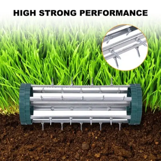 Costway Rolling Garden Lawn Aerator Roller Home Grass Steel Handle image {4}