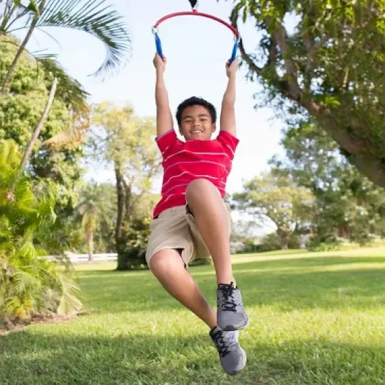HearthSong - 2-in-1 BungeeBounce Tree Swing for Kids with Hanging Rings, 64"L x 24"W, Holds Up To 115 lbs. image {7}