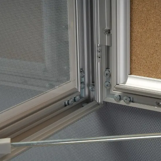 Azar Displays Large Enclosed Cork Bulletin Board w/ Lock & Key image {8}