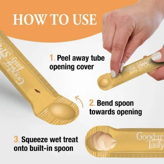 Good 'n' Tasty Spoonable Chicken, Duck and Salmon Flavor Lickable Cat Treats - 2.9oz/6ct image {10}