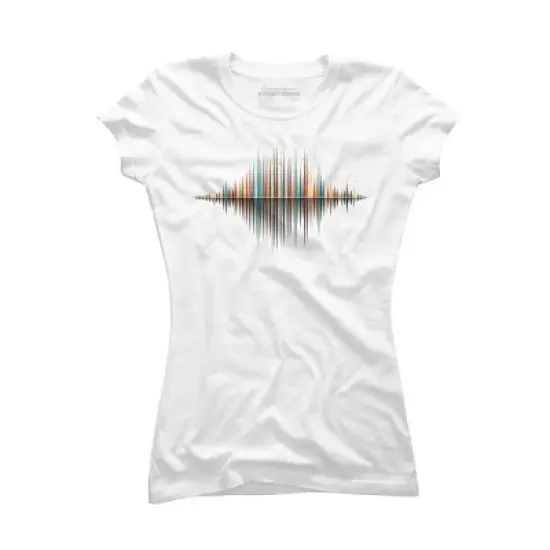 Junior's Design By Humans Nature's Music - Sound Wave By NomAdartStudio T-Shirt image {4}