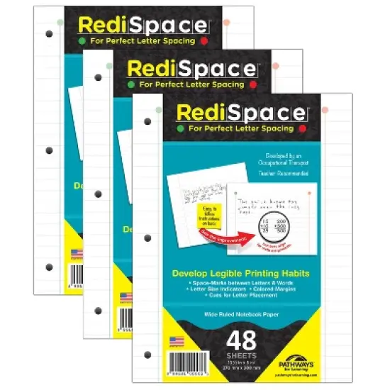 Pathways For Learning RediSpace&reg; Notebook Filler Paper, 48 Sheets Per Pack, 3 Packs image {3}