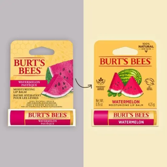 Burt's Bees Moisturizing Lip Balm - Watermelon - 0.15oz image {1}