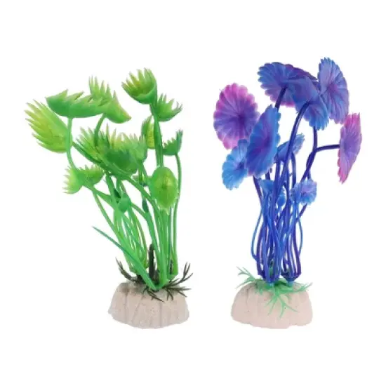 Unique Bargains Aquarium Plants Decor Fish Tank Plant Artificial Aquarium Plants 10 Pcs image {3}