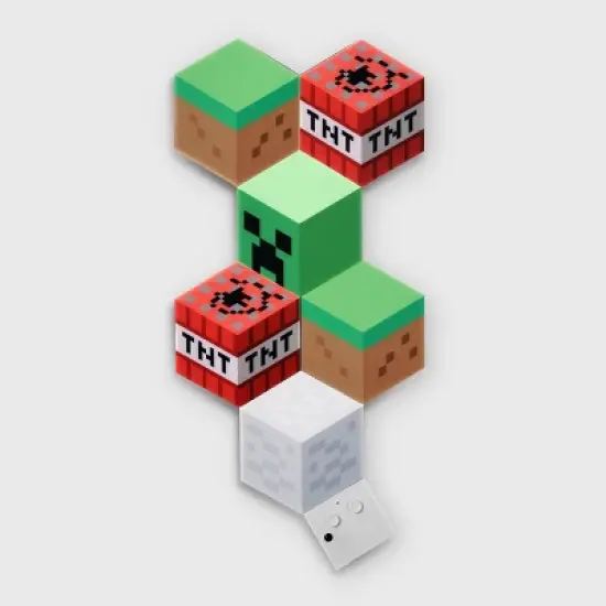 Minecraft MOB and Blocks LED RGB Panel Set of 6 Novelty Wall Lights image {6}