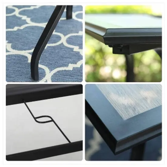 7pc Patio Set with Table & Sling Chairs - Captiva Designs image {3}