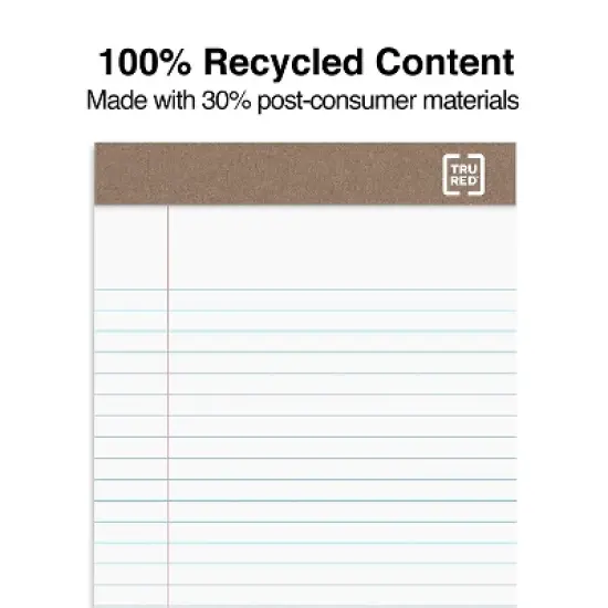 Staples Notepads 5" x 8" Narrow White 50 Sheets/Pad 12 Pads/PK (18592STP) TR58181/18592 image {5}