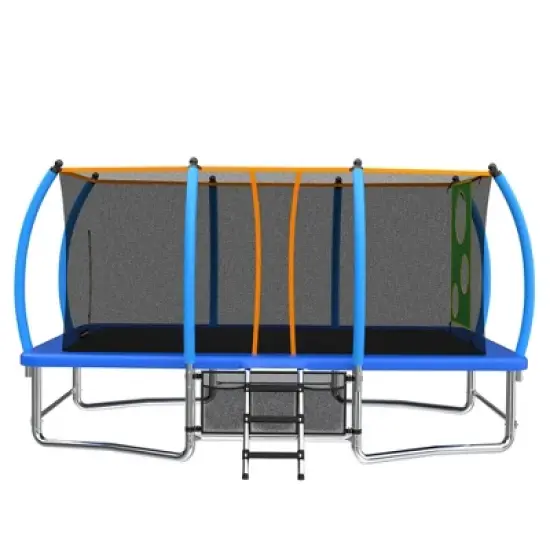APRILSOUL 10X16FT Outdoor Square Trampolines for Kids Adults Long Rectangular Tumbling Trampoline image {2}