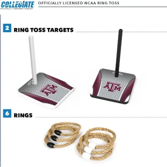 NCAA North Carolina Tar Heels Solid Wood Quoits Toss Game image {1}