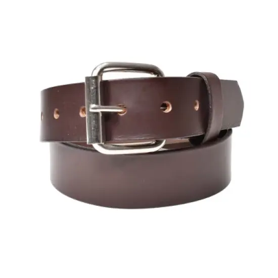 Boston Leather Men's 1.5" One Piece Full Grain Leather Belt image {4}