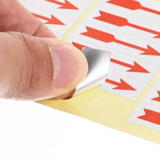 Unique Bargains Industrial Work Inspection Indicator Long Arrow Self-Adhesive Labels 1.5"x 0.4" Red image {4}