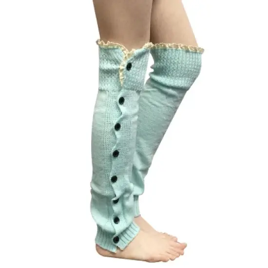 Wrapables Knee High Button Lace Leg Warmers for Boots image {15}