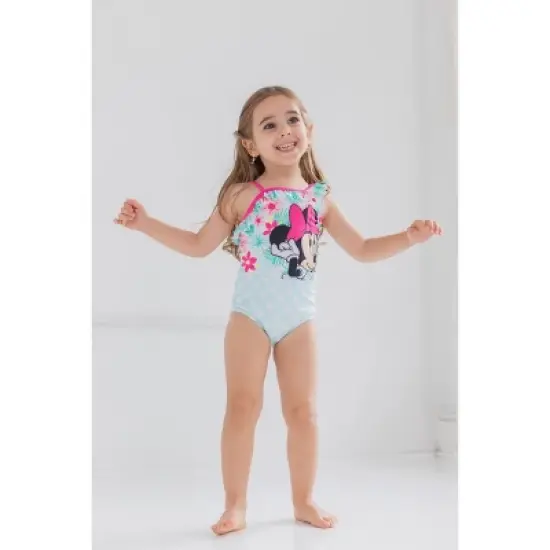 Disney Minnie Mouse Girls One Piece Bathing Suit Toddler image {1}