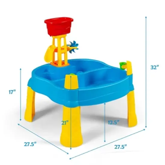 Costway Kids Sand and Water Table Activity Table Sandbox w/ 18 Pcs Accessories image {1}