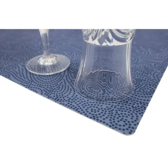 Drymate 19"x24" Dish Drying Mat - Borage Blue Stucco: Kitchen Drying Mat for Dishes, Machine Washable, Polyester image {4}