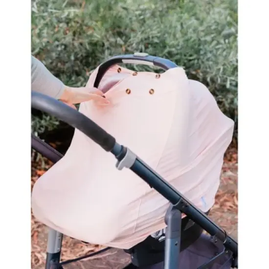 Snuggle Shield LUXE Protection Rayon from Bamboo Multi Use Antimicrobial Air Filtering Infant Car Seat/Nursing Cover - Pink image {11}
