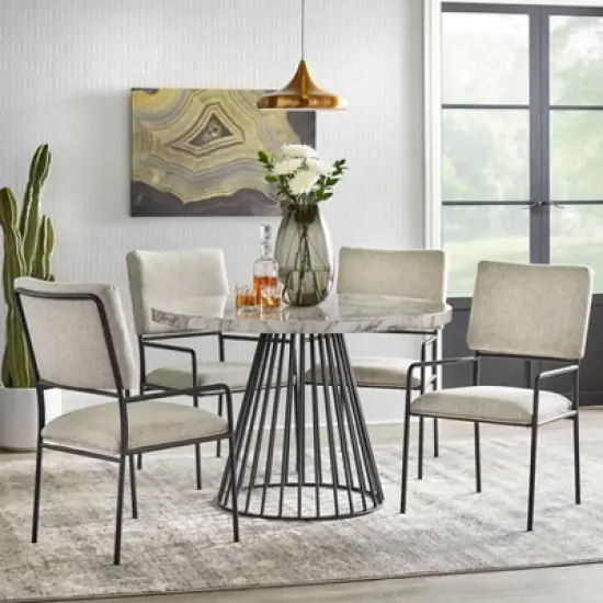 Indra Dining Table White - Lifestorey image {2}