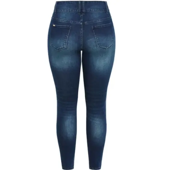 Women's Plus Size Harley Sweetheart Jean - Dark Denim | CITY CHIC image {4}