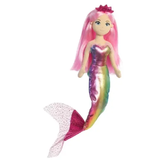 Aurora Sea Sparkles 18" Nanda Mermaid Pink Stuffed Doll image {4}