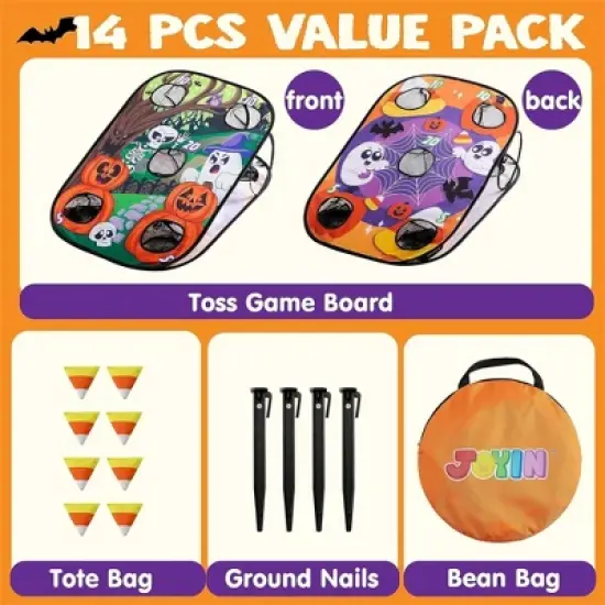 Joyfy Halloween Outdoor Toys, Toss Game Board with Bean Bag for Kids, Beach Yard Camping Outside Play Toy, Halloween Family Party Favor Supplies image {2}