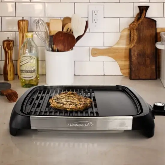 Brentwood Select TS-641 1200 Watt Electric Indoor Grill & Griddle in Stainless Steel image {5}