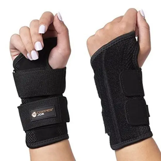 Copper Joe Ultimate Copper Infused Wrist Brace for Carpal Tunnel Tendonitis Arthritis Day and Night Wrist Support Brace Men & Women Left or Right Hand image {5}