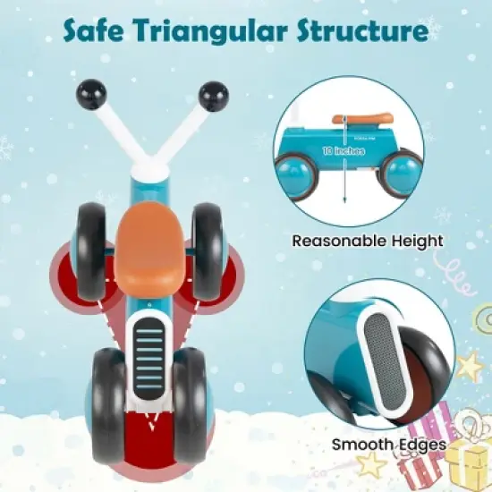 Costway 8FT Recreational Trampoline w/ Ladder Enclosure Net Safety Pad Outdoor Blue image {6}