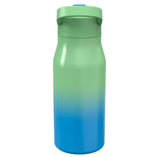 Zak Designs 14 fl oz Double Walled Stainless Steel Tranquility Insulated Straw Bottle image {1}