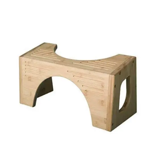 7"/9" Two in One Bamboo Toilet Step Stool Brown - Squatty Potty image {1}