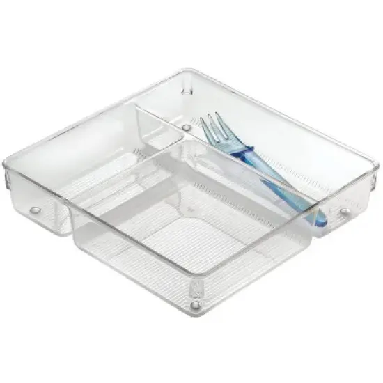 iDesign Linus 2 in. H X 9 in. W X 9 in. D Plastic Drawer Organizer image {1}