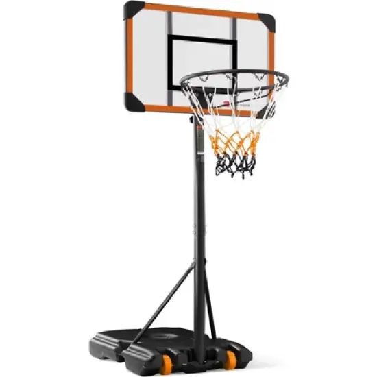 Best Choice Products Kids Height-Adjustable Basketball Hoop, Portable Game w/ 2 Wheels, Square Backboard image {8}